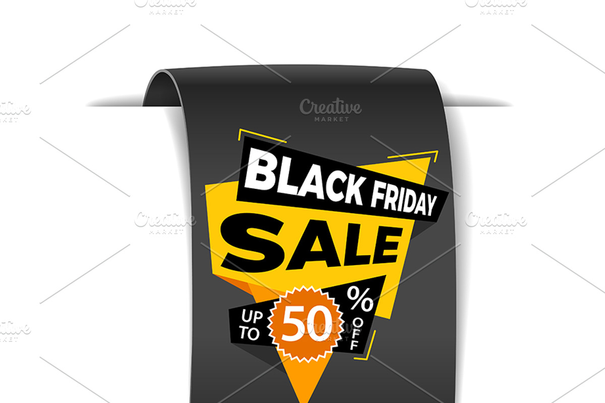 Black Friday Sale Paper Banners, a Decorative Illustration by TAlex (Photo 4 of 6)