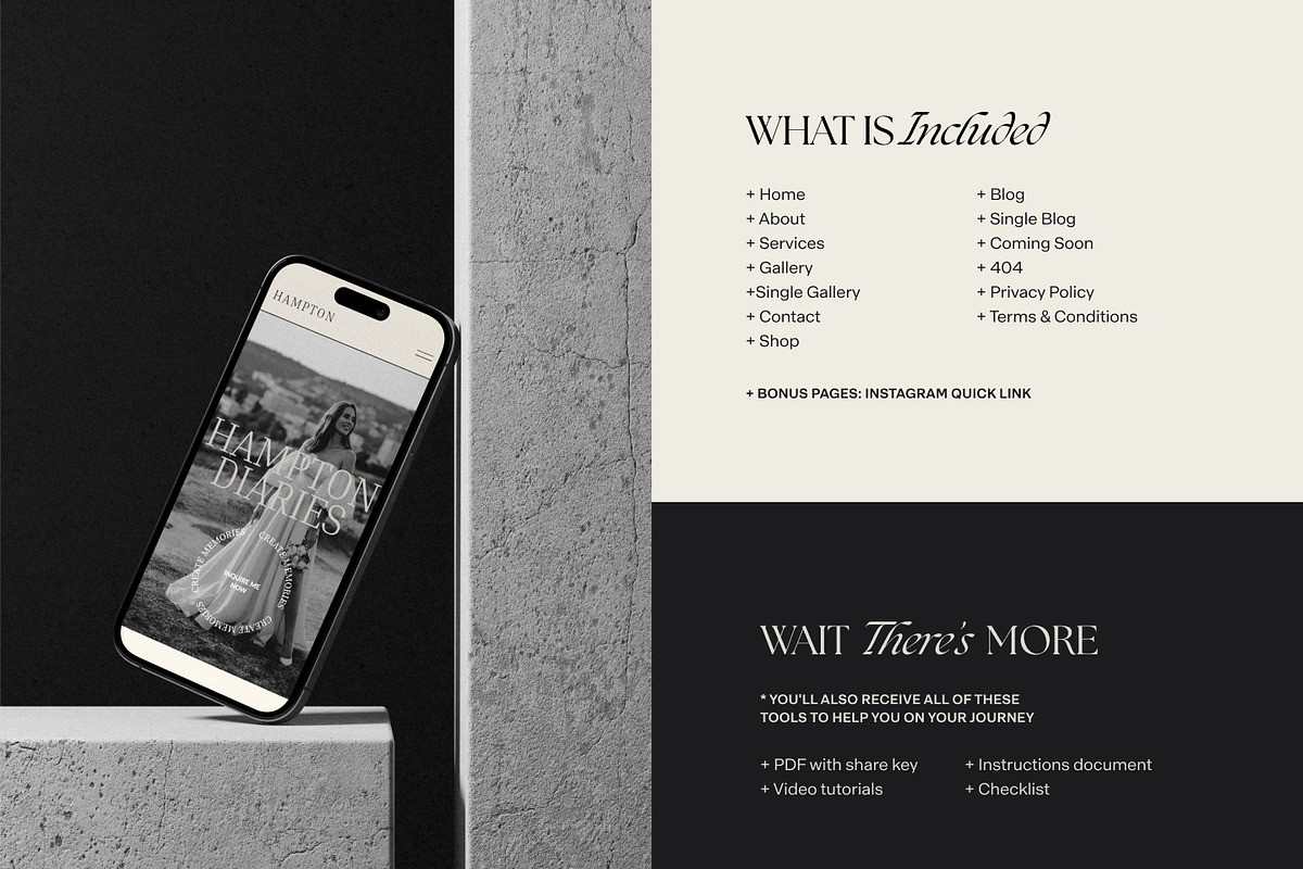Hampton | Showit Website Template, a Landing Page Template by Lavinia Visuals (Photo 3 of 9)
