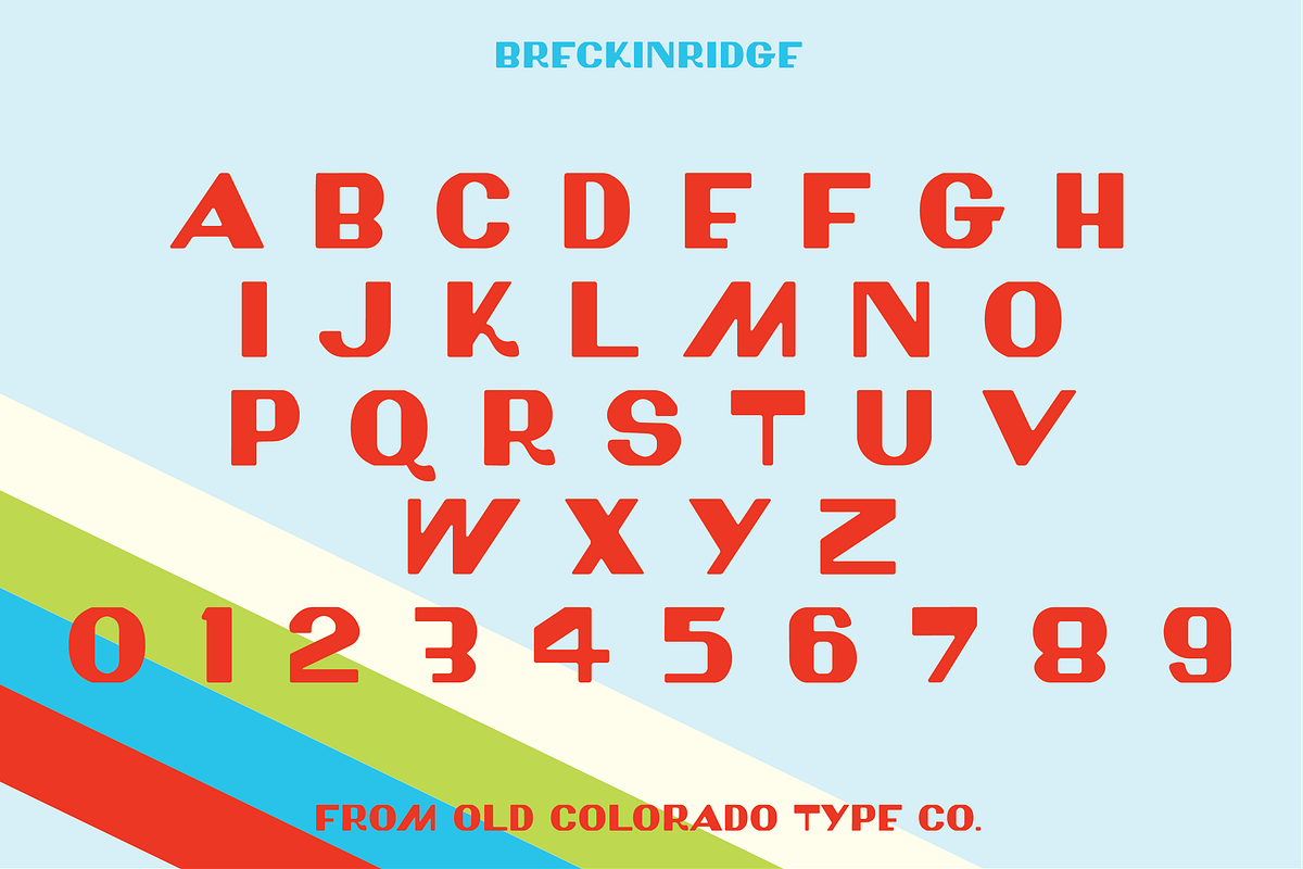 BRECKINRIDGE by Old Colorado Type Co, a Font by Old Colorado Type Co. (Photo 2 of 3)