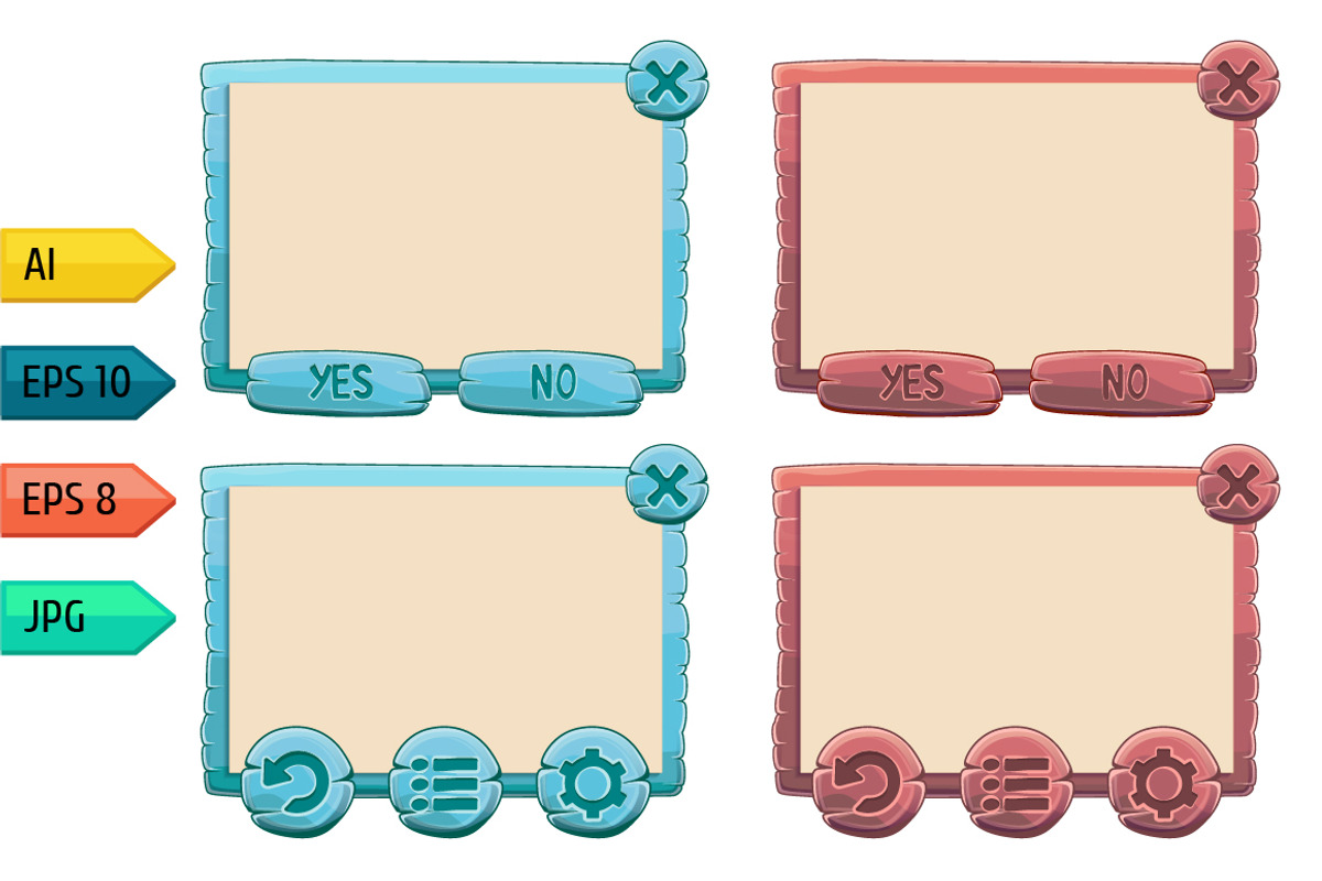 Vector game windows blue and red., a Background Graphic by julia_musdotter
