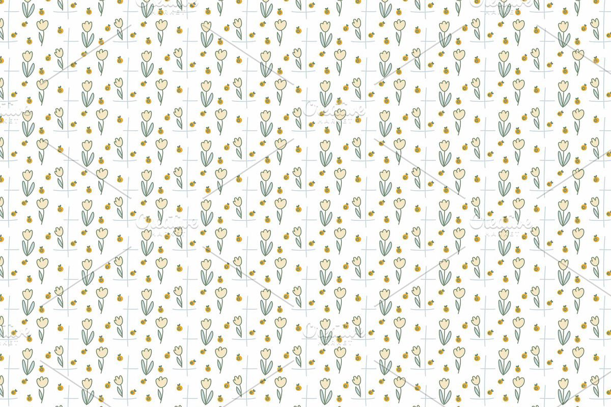 Fractured Lines & flowers patterns, a Pattern Graphic by Lyolya Profitrolya (Photo 2 of 7)
