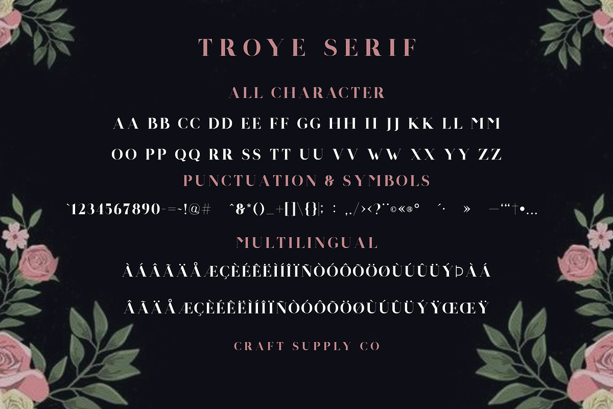 Troye Font Trio - Clean & Luxury, a Serif Font by Craft Supply Co. (Photo 21 of 28)