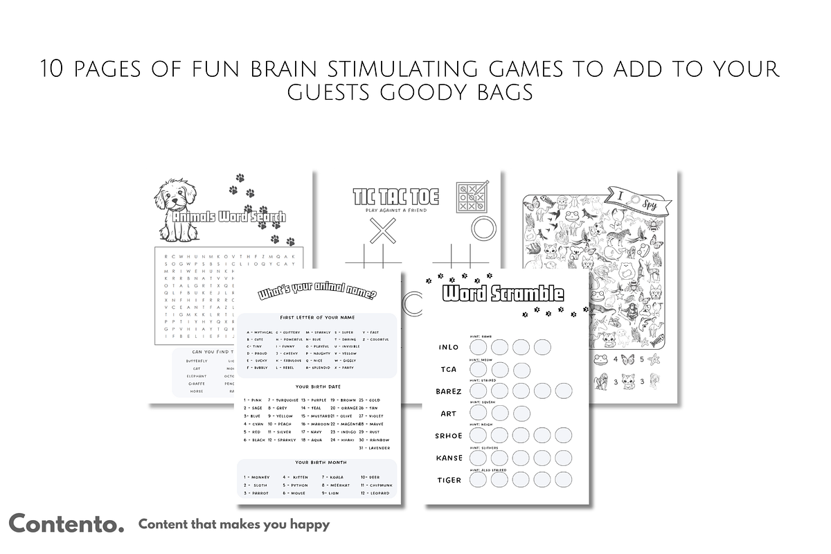 Animals Party Favors Activity Book, a Stationery Template by Contento BH (Photo 2 of 3)