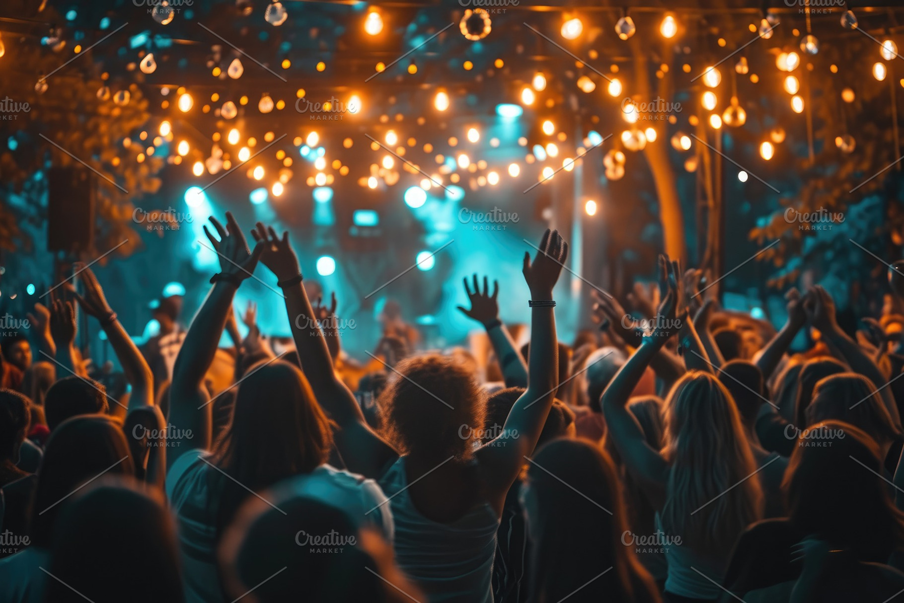 Energetic Crowd at a Concert Celebra, a Photo by Iftikhar Alam