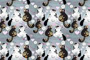 8 Fun bright patterns with cats, a Pattern Graphic by Tanor (Thumbnail 6 of 9)