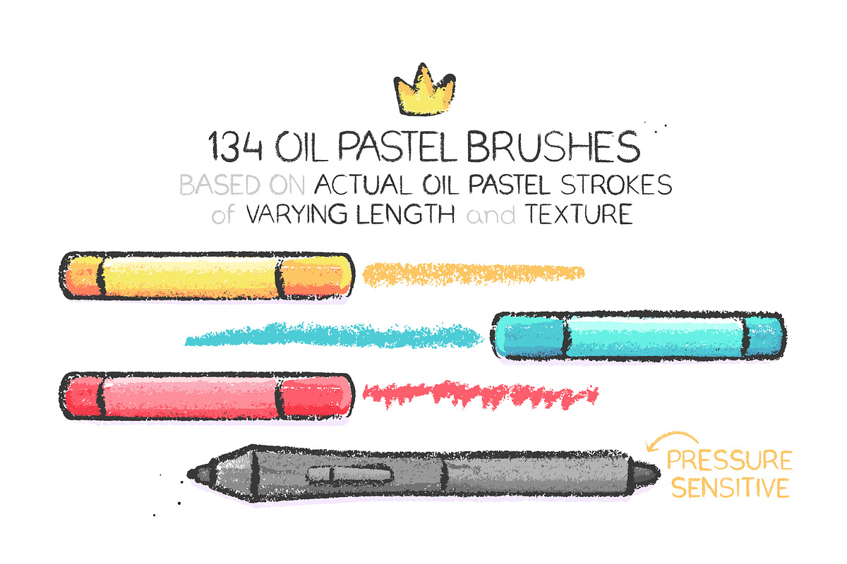 Oil Pastel Brushes, a Brush Add-On by Side Project (Photo 2 of 8)