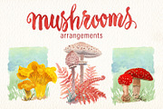 MUSHROOMS WATERCOLOR CLIPART SET, a Food Illustration by Art & Things (Thumbnail 4 of 5)