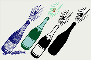 Champagne explosion SVG