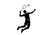 60 Badminton Player Smash Silhouette, a Person Illustration by Amazin_art (Thumbnail 26 of 42)