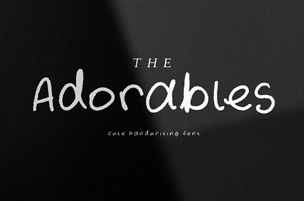Adorables Handwriting Textured Font, a Handwritten Font by Creativeqube Design