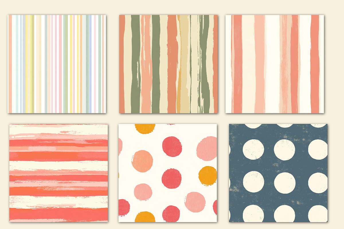 Playful Geometric Patterns, a Pattern Graphic by Libby Wishes