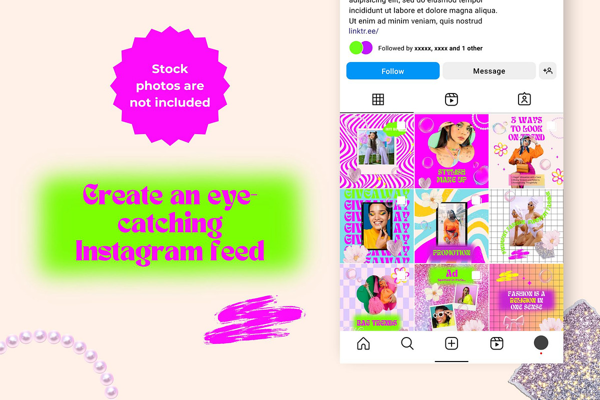 Retro & Y2K Instagram Template Pack, a Social Media Template by Sofico (Photo 3 of 10)