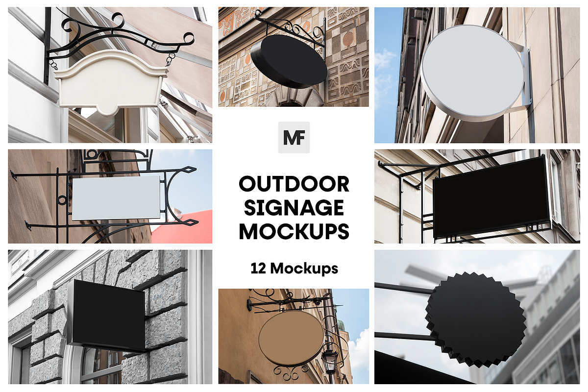 Outdoor Signage Mockups, an Advertising Mockup by MockupForest (Photo 1 of 6)