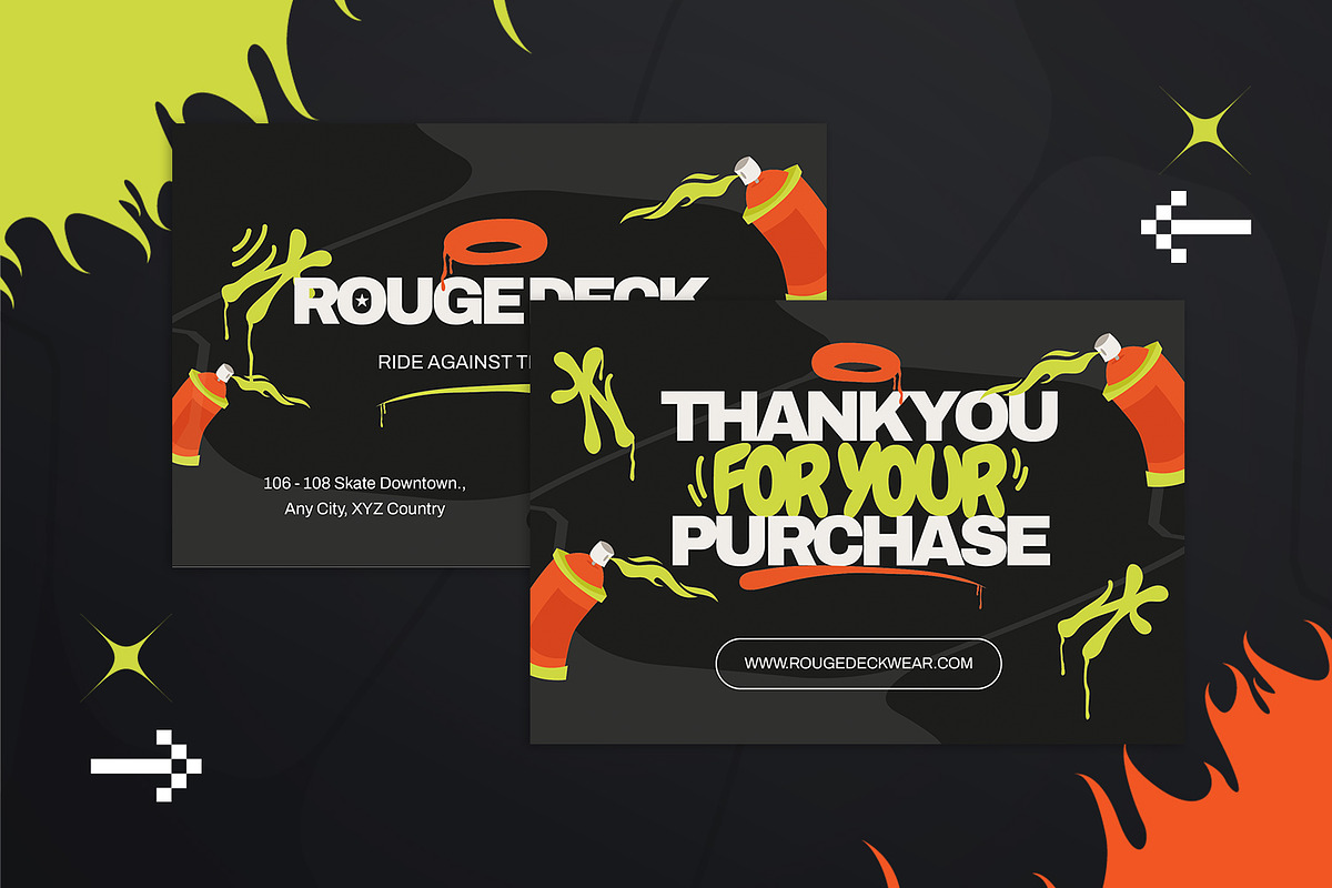 Rouge Deck - Thank You Card, a Print Template by StreaksideStd (Photo 2 of 3)