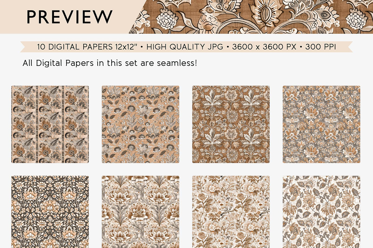 Refined Scrapbook Papers, a Pattern Graphic by Maishop (Photo 2 of 8)