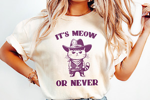 Meowdy Cute Cat PNG, It's Meow Or