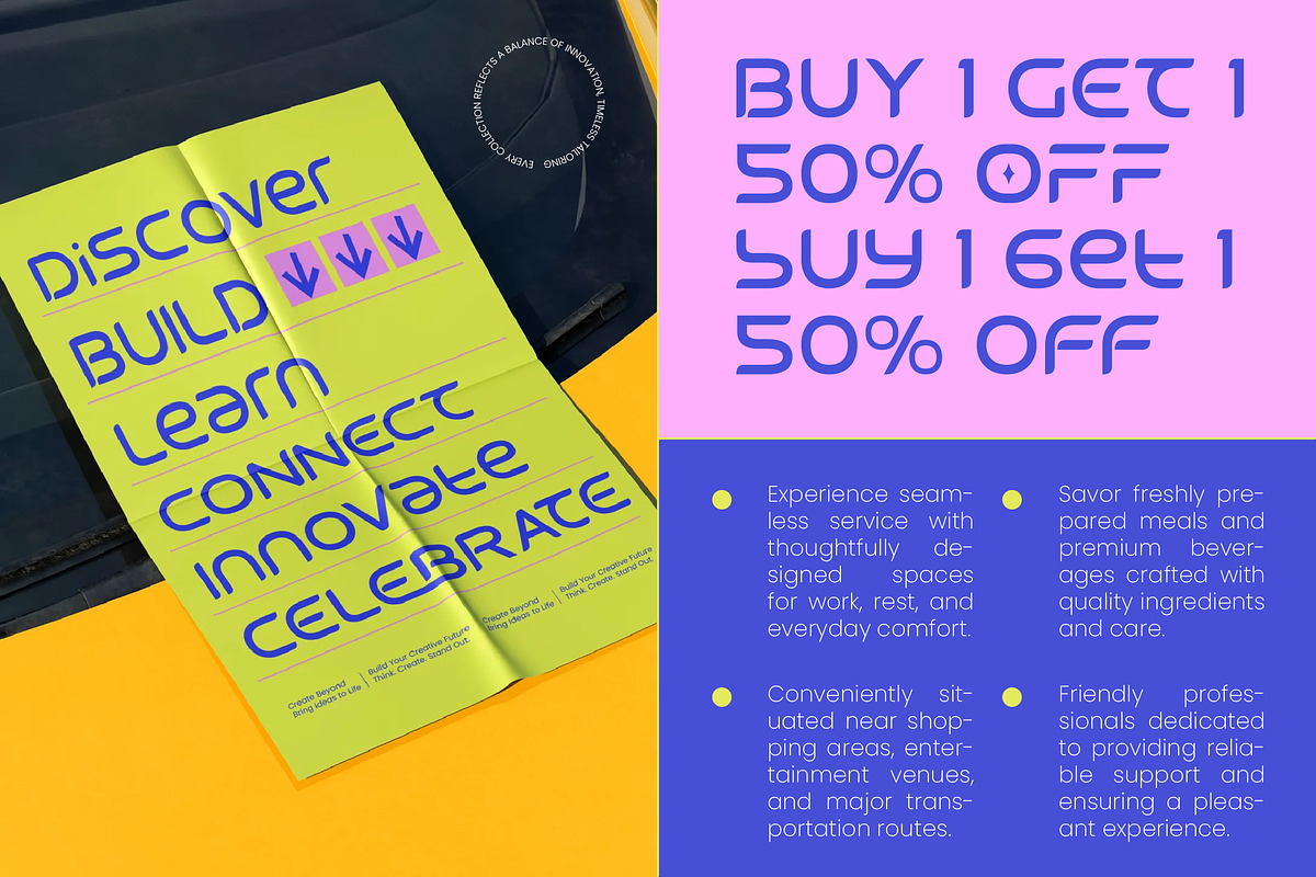 Bestach Futuristic Techno Display, a Sans Serif Font by timelesstype.co (Photo 2 of 10)