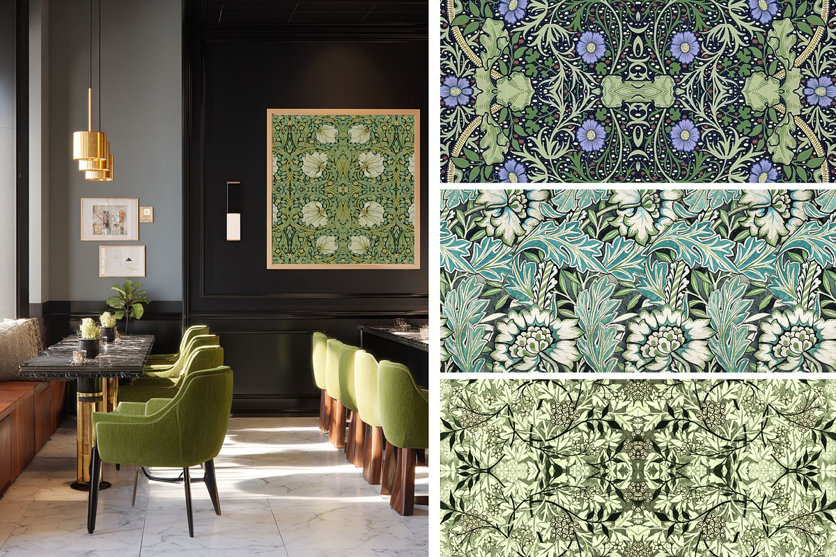 William Morris Seamless Patter 13, a Pattern Graphic by ARTOZEN DIGITAL (Photo 13 of 19)