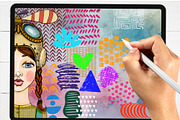 Procreate Mark Making Brushes Set 1, a Brushes & More by Soaring Bird Designs (Thumbnail 2 of 6)