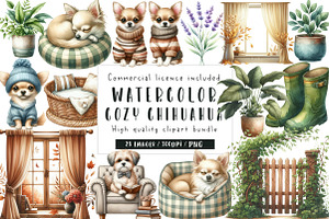 Cozy Chihuahua Clipart, an Illustration by CreationArt