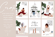 WORK FROM HOME aesthetics, an Illustration by EkaterinaKiriy (Thumbnail 4 of 9)