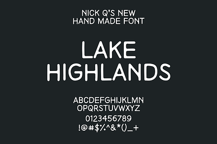 Lake Highlands Hand Drawn Font