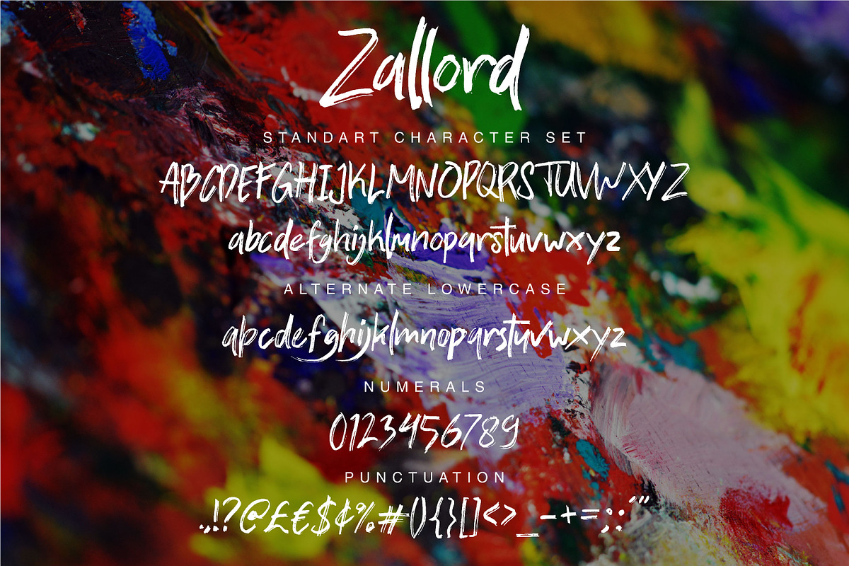Zallord - Brush Font preview 5