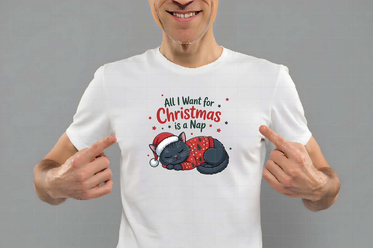Sarcastic Funny Christmas Lazy Cat P, an Illustration by Daily.Designs (Photo 2 of 5)