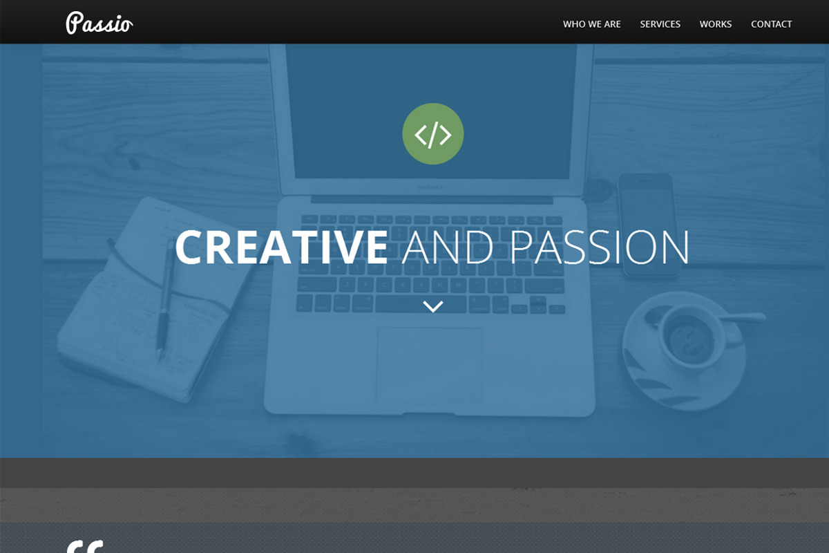 Passio Flat bootstrap template, a Bootstrap Template by azkreatif