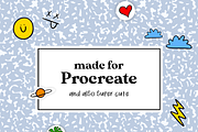 Doodle Stamp Set for Procreate, a Brushes & More by cathconofolio (Thumbnail 4 of 4)