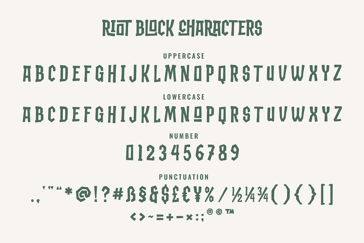 Riot Block a Block Display Font, a Slab Serif Font by Blankids Studio (Photo 8 of 10)