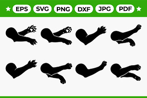 Animal Paw Limb Silhouette Vector, an Object Graphic by Artonix