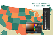 United States Vector Map, a Graphic by Ben Buysse (Thumbnail 3 of 4)