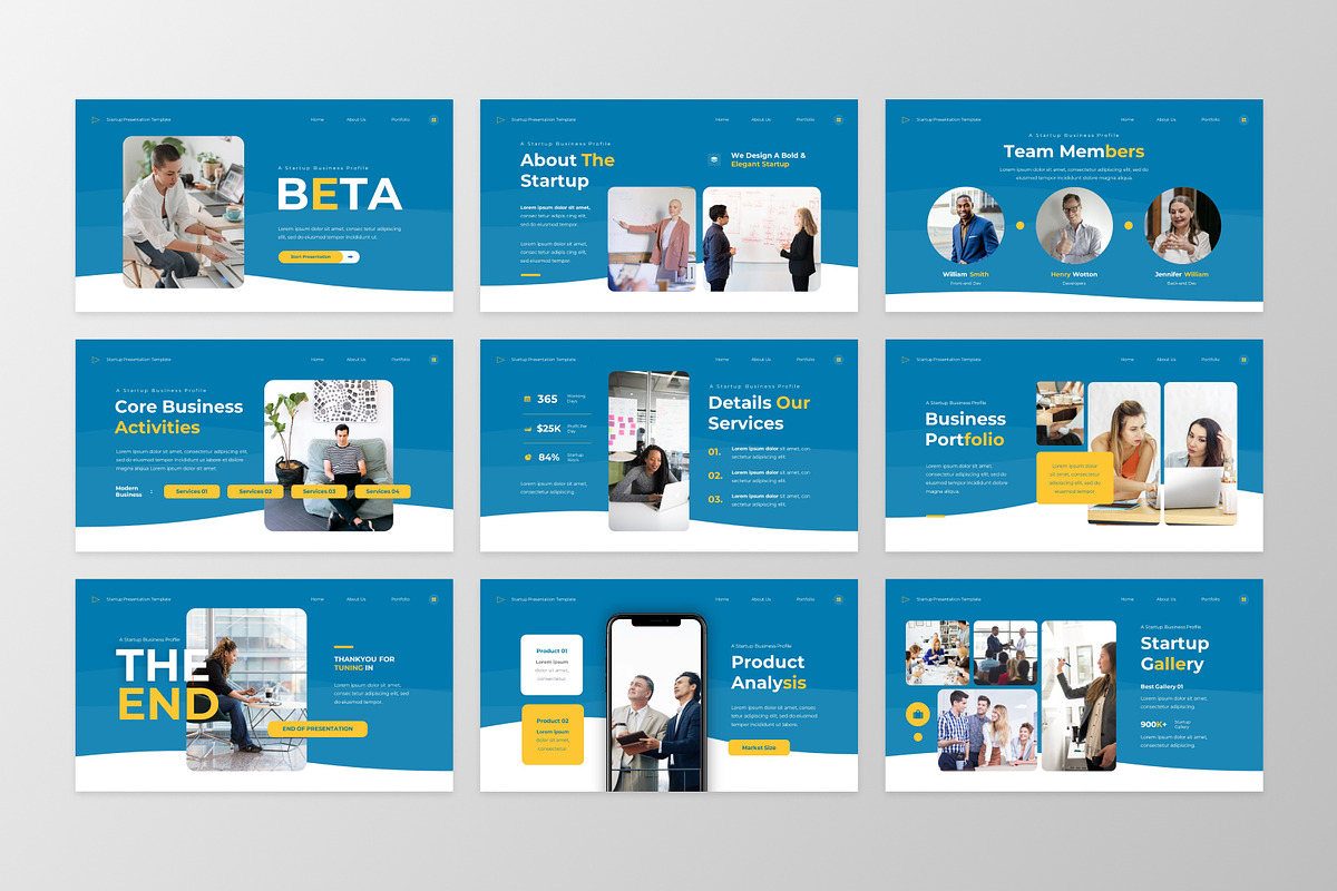 Beta - Startup Google Slide Template, a Presentation Template by GraphauseProject (Photo 6 of 6)