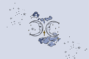 Whimsical Celestial Curtain Frames, a Decorative Illustration by Summer Nightingale Art (Thumbnail 10 of 12)