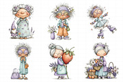 Summer Funny Grandma Clipart, an Illustration by Daily.Designs (Thumbnail 5 of 7)