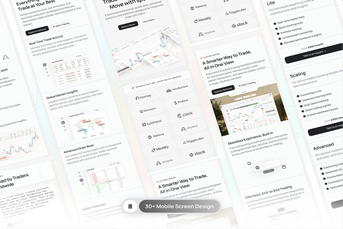 Solara Trading Platform Landing Page, an UI Kit Template by Creative Perspective (Photo 3 of 7)