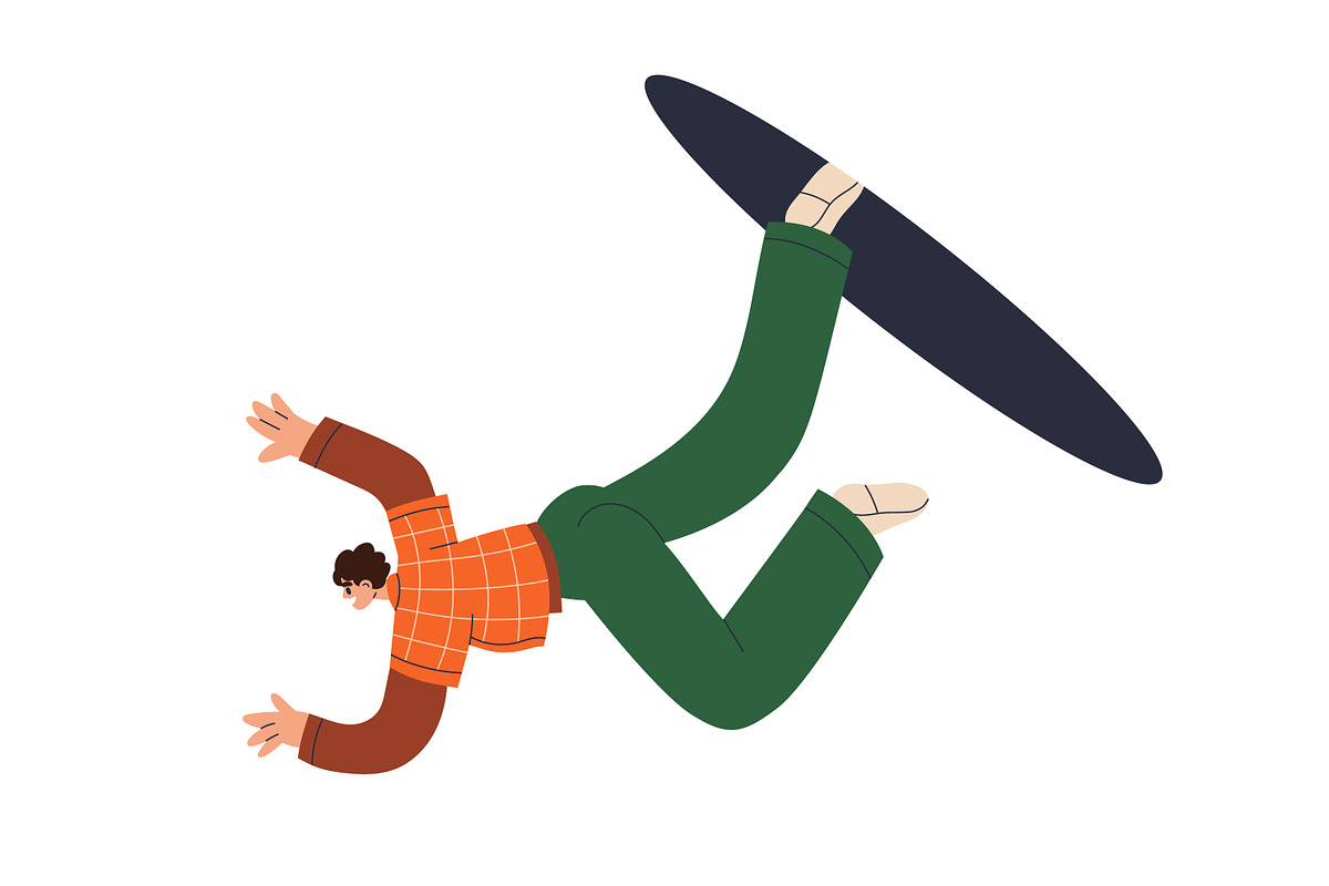People jumping out of holes set, a Person Illustration by Good Studio (Photo 3 of 9)