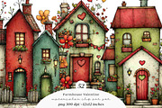 Farmhouse Valentine Clipart, an Illustration by SinaCreation (Thumbnail 1 of 11)