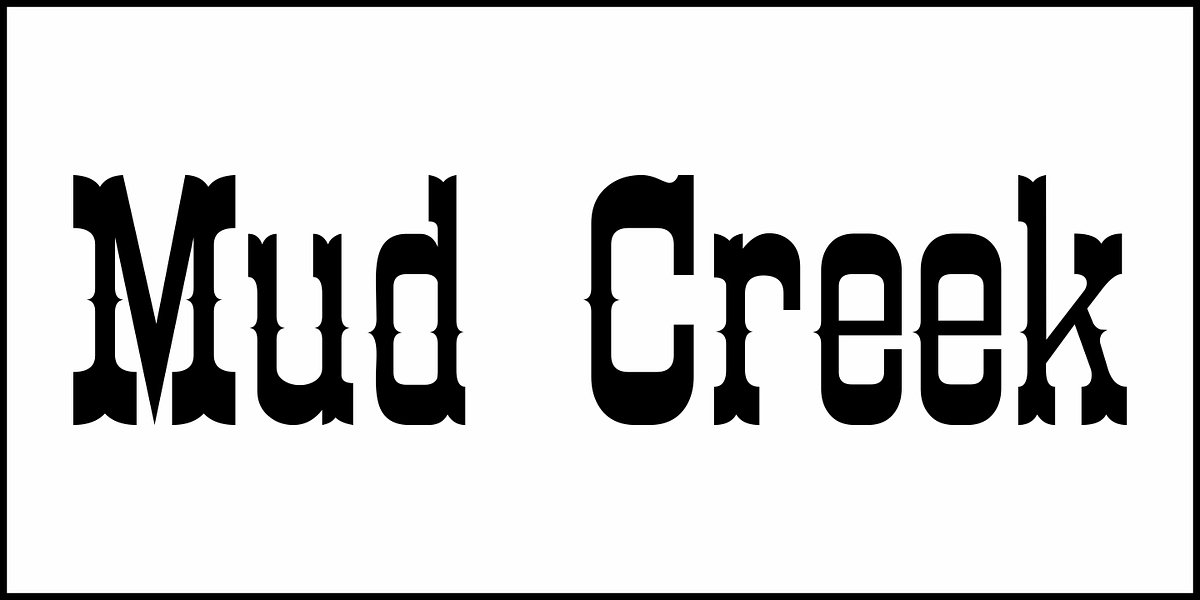Mud Creek JNL, a Font by Jeff Levine Fonts (Photo 2 of 5)