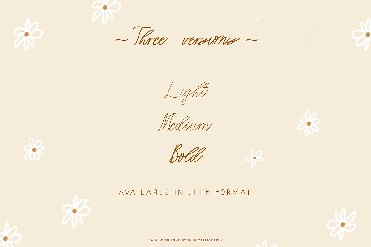 Sunflower - Handwritten Script Font, a Script Font by BohoCalligraphy (Photo 4 of 8)