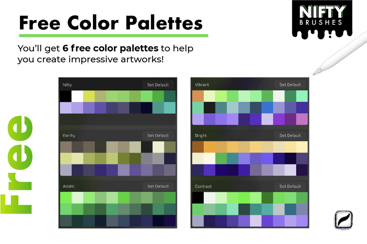 Nifty Brushes for Procreate, a Brush Add-On by Riveros Illustration (Photo 10 of 11)