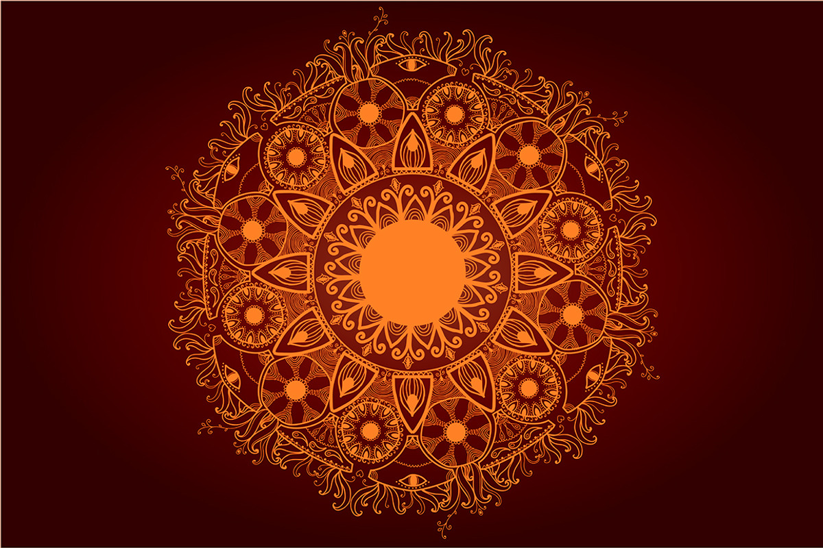 Set of four Ornamental round pattern preview 2