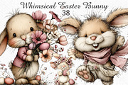 Whimsical Easter Bunny Clipart, an Illustration by Craft Nest (Thumbnail 1 of 11)