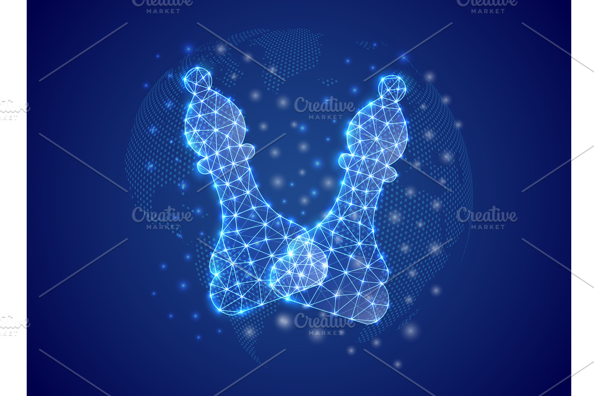Digital glowing chess bishops with, a Technology Illustration by GraphiShop