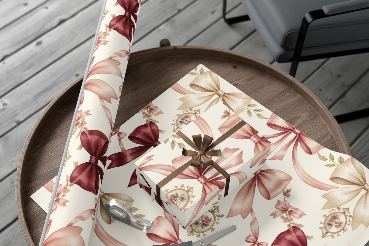 Vintage Bow Seamless Pattern, a Pattern Graphic by elfy creative (Photo 2 of 7)