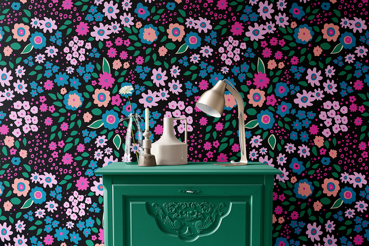 Girly Flowers | Vector Print, a Pattern Graphic by MalyskaStudio (Photo 6 of 7)