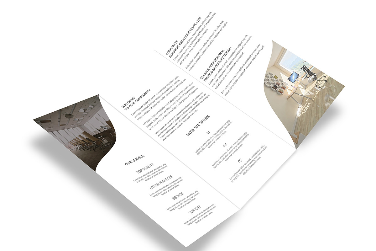 Trifold Brochure Mock-Up Pack, a Print Template by Proshanta Sarker (Photo 4 of 9)