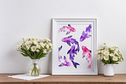 Watercolor Koi Fish, an Animal Illustration by ArtOfSoul (Thumbnail 3 of 6)