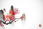 Sumi-e painting. Zen and mountains., an Illustration by Elina_Li (Thumbnail 13 of 16)
